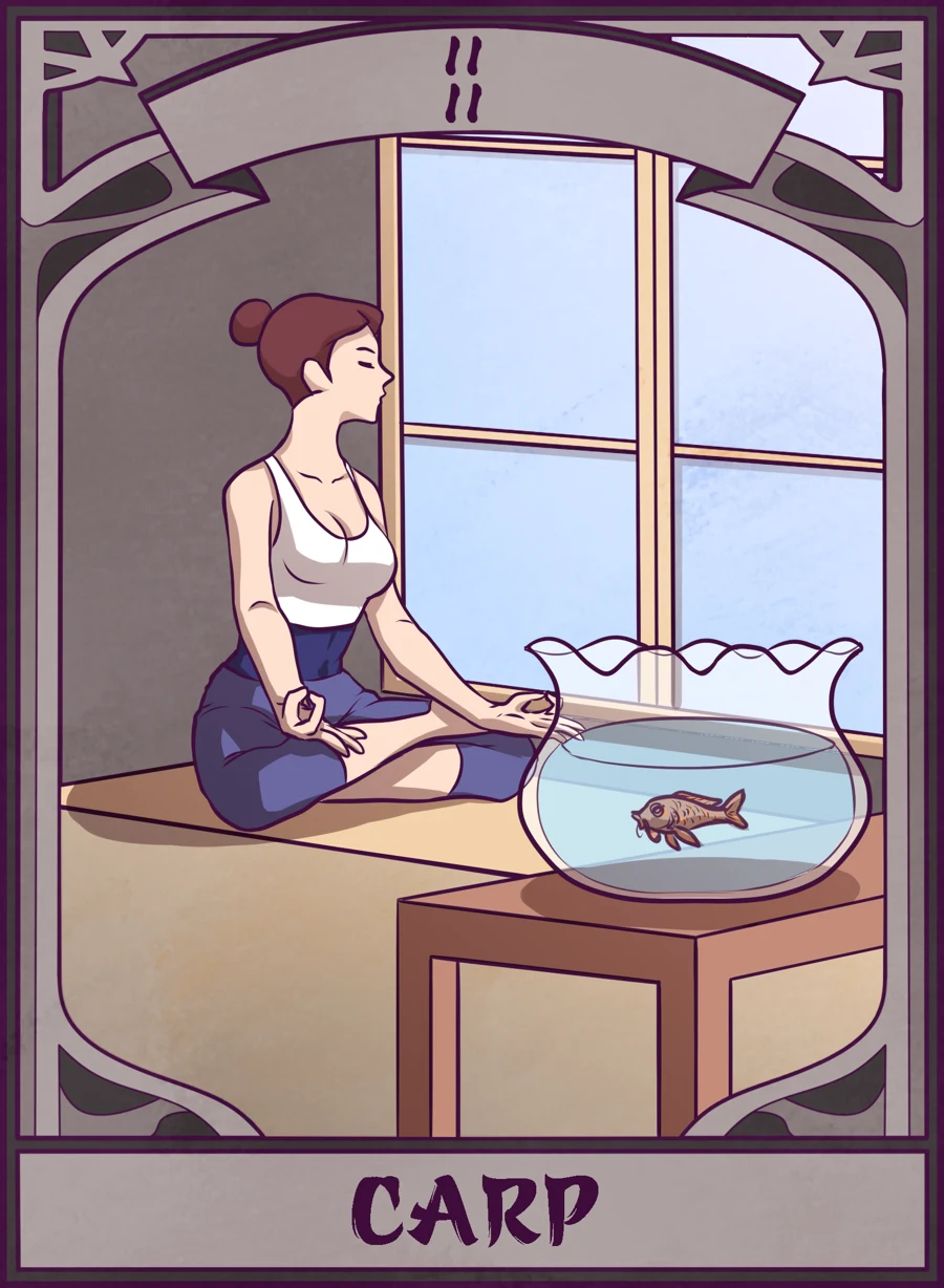 Carp, Mahjong Mirror card