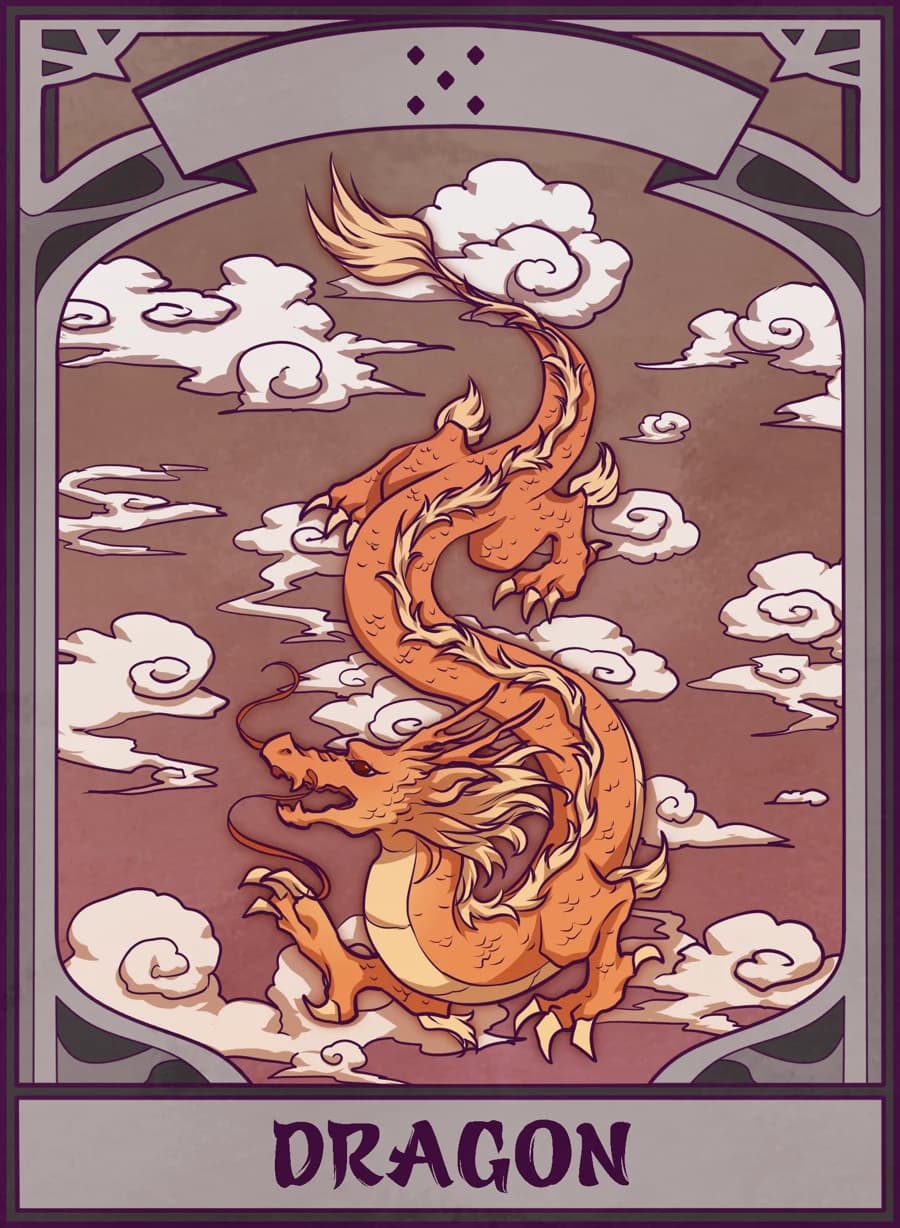 Dragon, Mahjong Mirror card