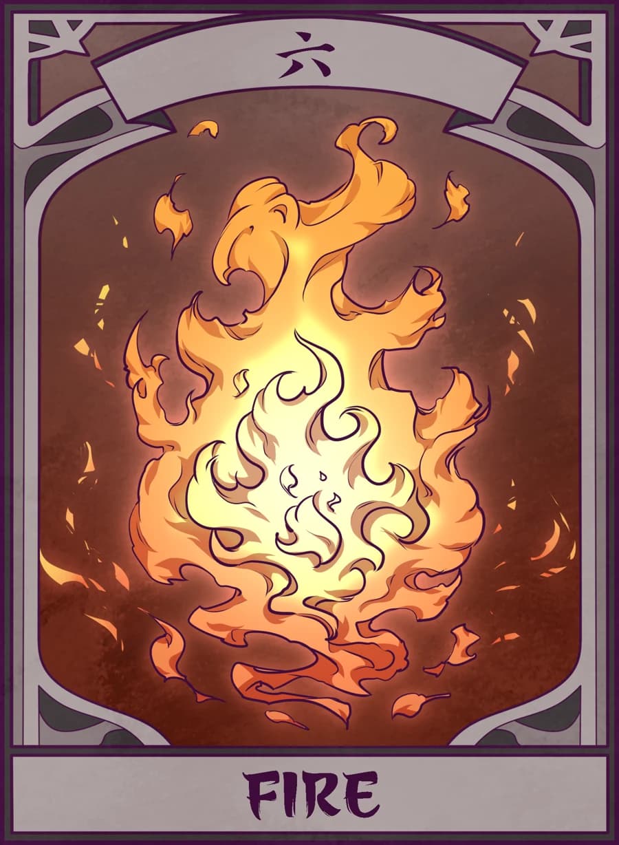 Fire, Mahjong Mirror card