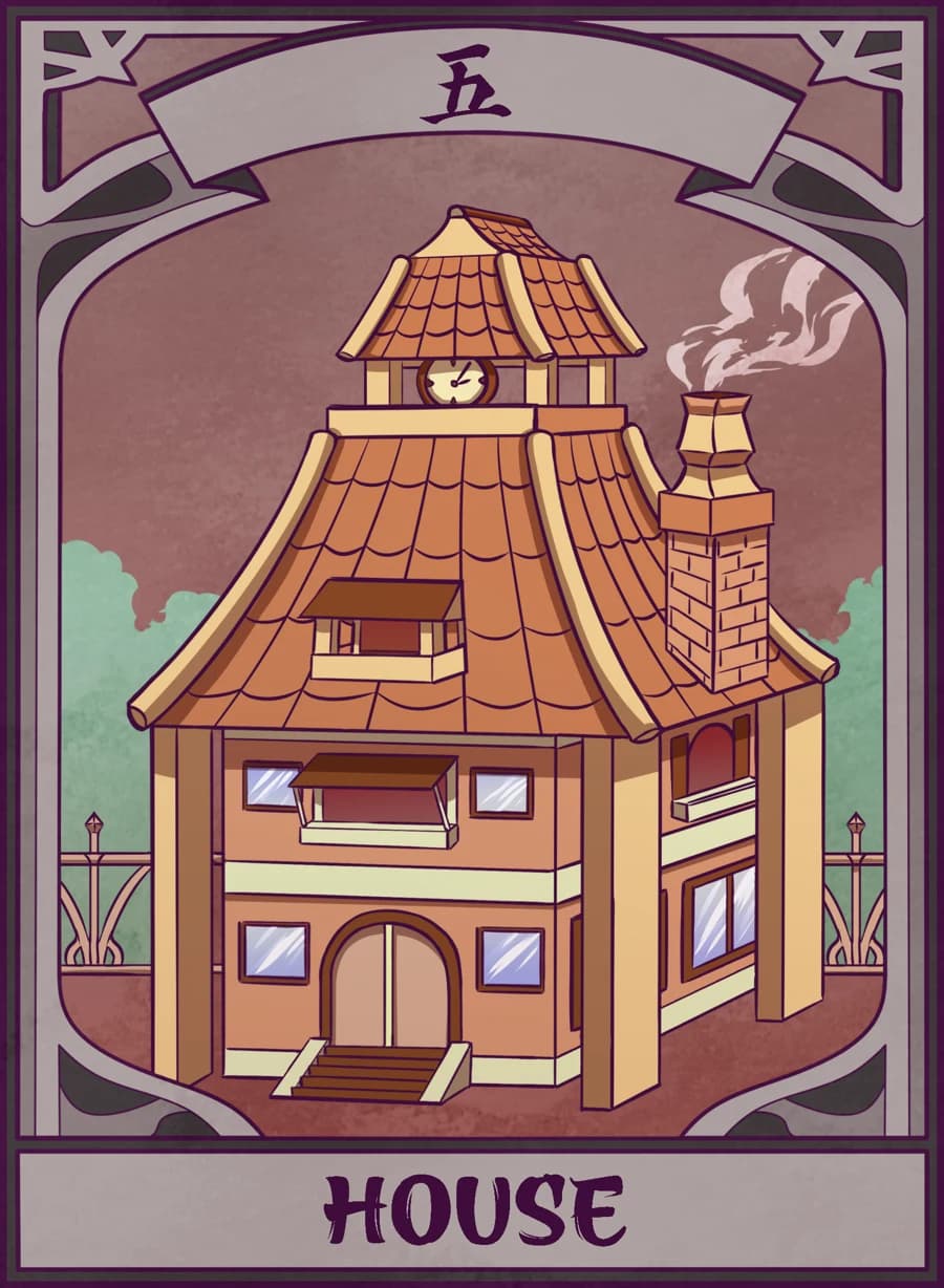House, Mahjong Mirror card