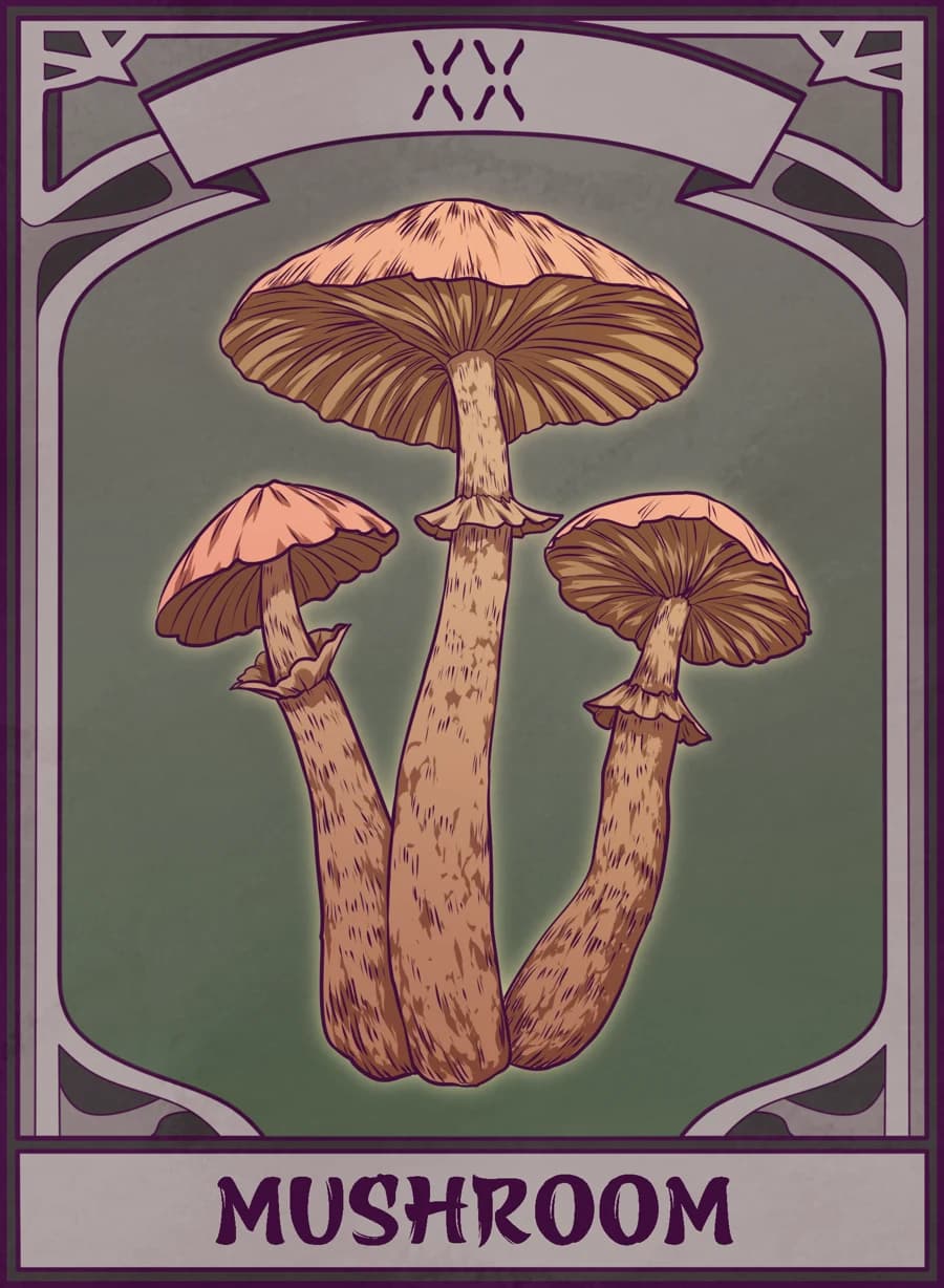 Mushroom, Mahjong Mirror card