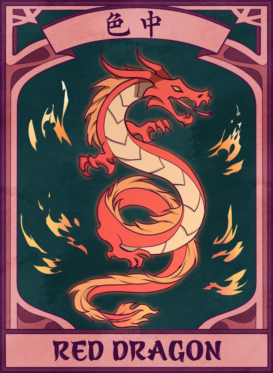 Red Dragon, Mahjong Mirror card