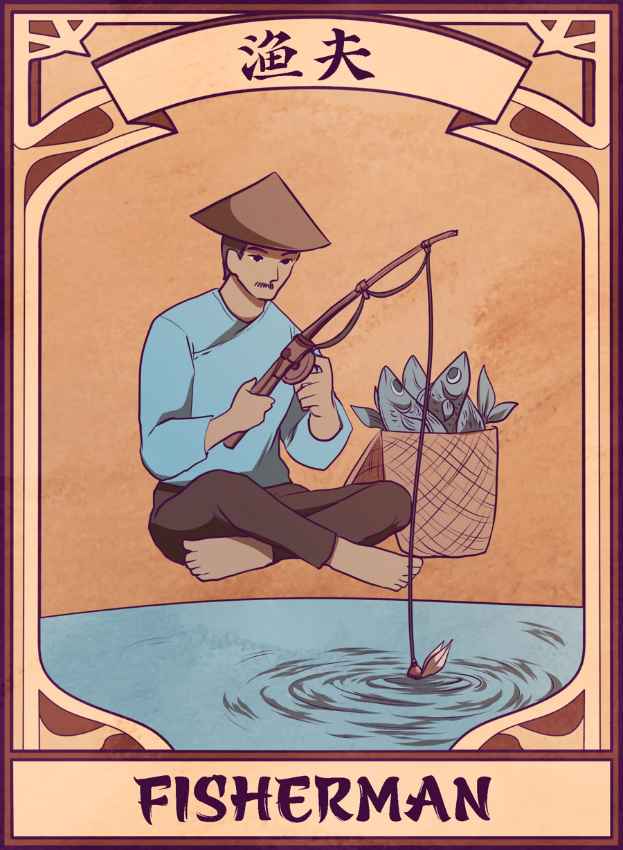 Fisherman — Mahjong Mirror card